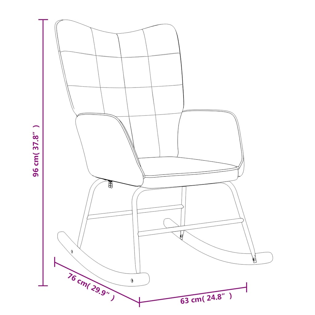 Chaise à bascule Crème Tissu - XIOS