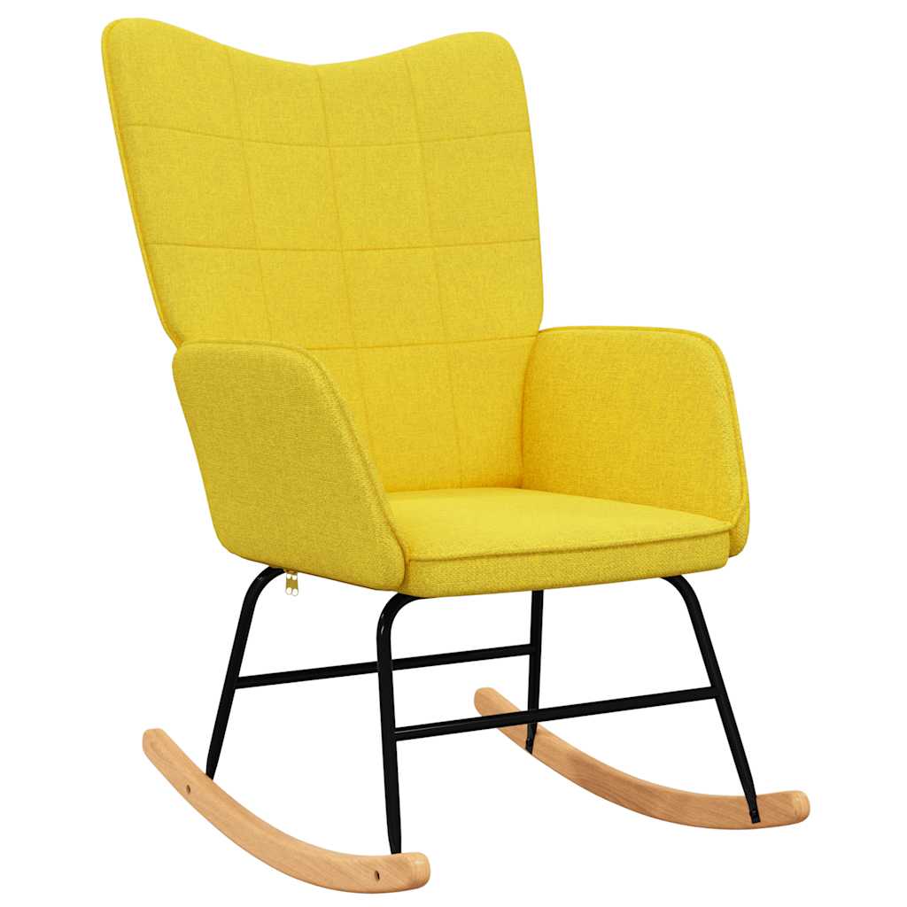 Chaise à bascule Jaune moutarde Tissu - XIOS