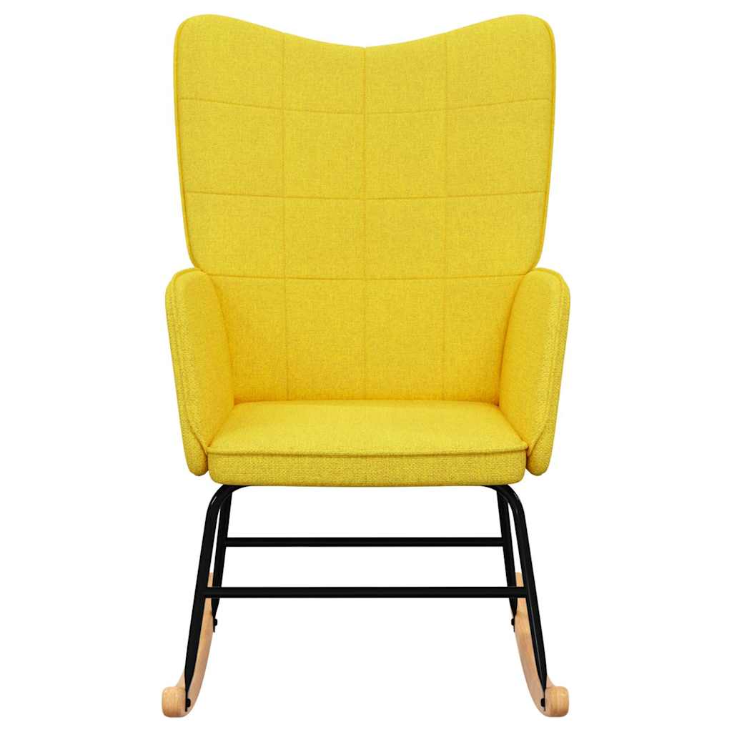 Chaise à bascule Jaune moutarde Tissu - XIOS