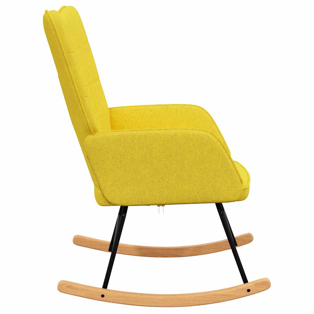 Chaise à bascule Jaune moutarde Tissu - XIOS