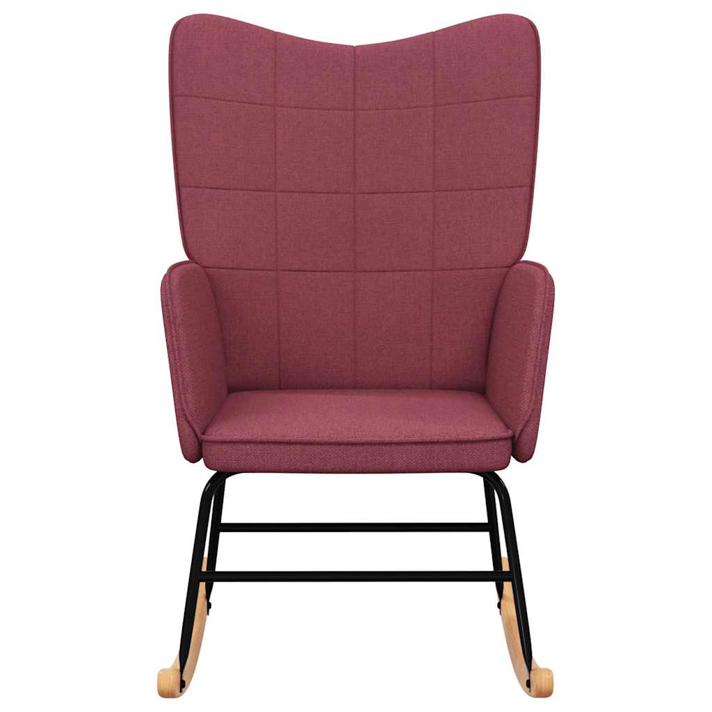 Chaise à bascule Rouge bordeaux Tissu - XIOS