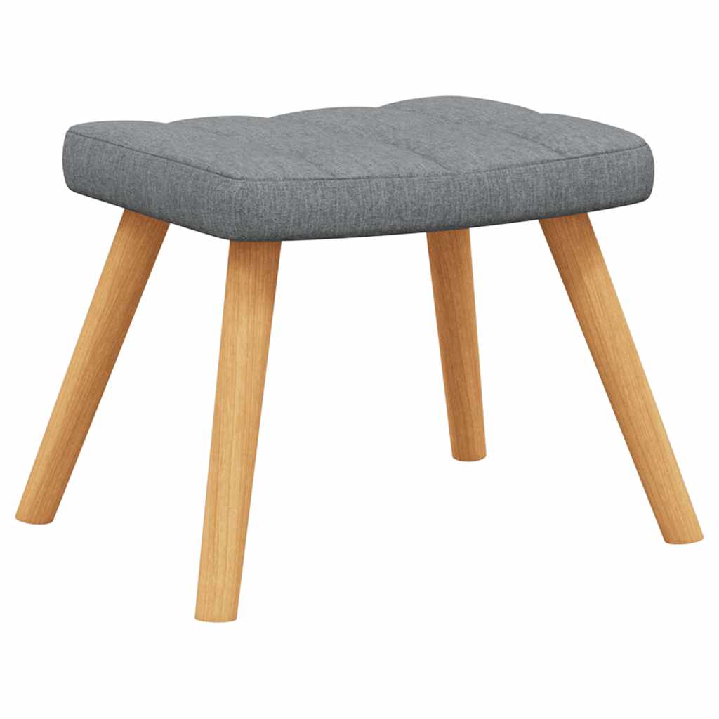 Chaise à bascule avec tabouret Gris clair Tissu - XIOS