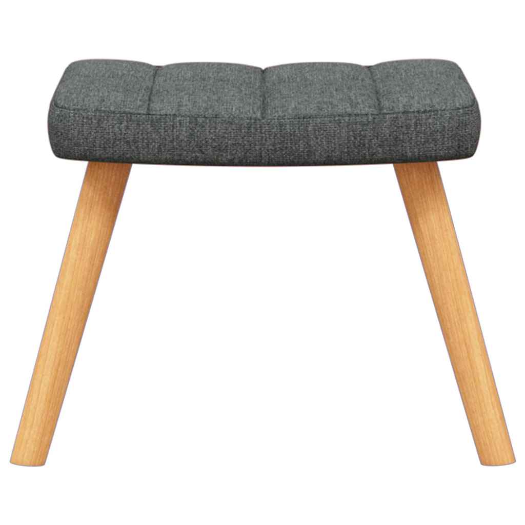 Chaise à bascule avec tabouret Gris foncé Tissu - XIOS