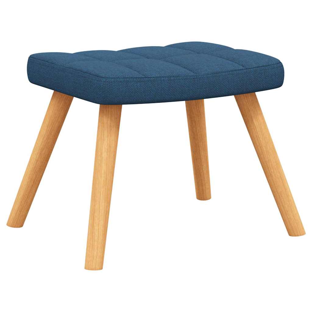 Chaise à bascule avec tabouret Bleu Tissu - XIOS