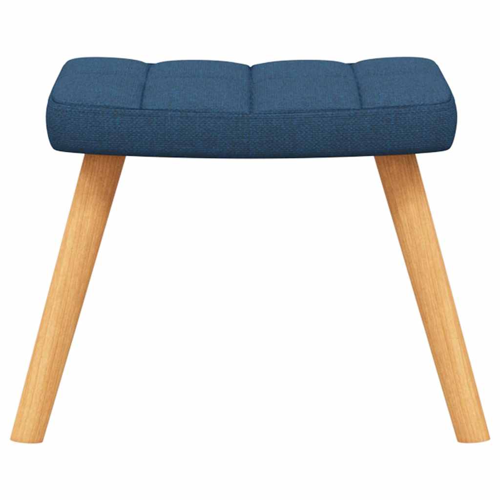 Chaise à bascule avec tabouret Bleu Tissu - XIOS