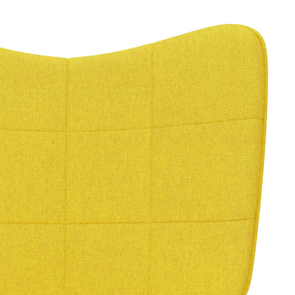 Chaise à bascule avec tabouret Jaune moutarde Tissu - XIOS