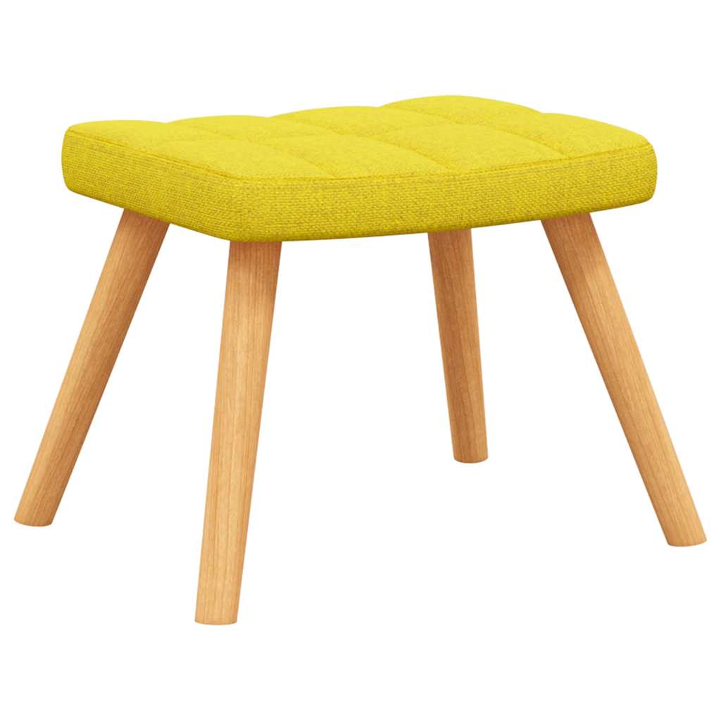 Chaise à bascule avec tabouret Jaune moutarde Tissu - XIOS