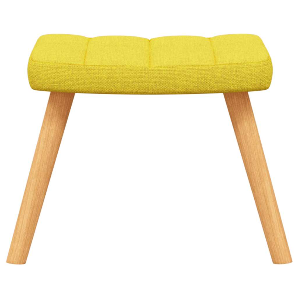 Chaise à bascule avec tabouret Jaune moutarde Tissu - XIOS