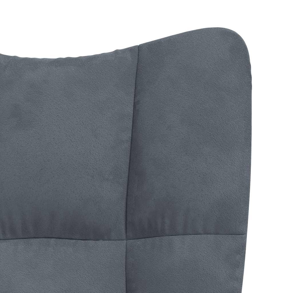 Chaise de relaxation Gris foncé Velours - XIOS