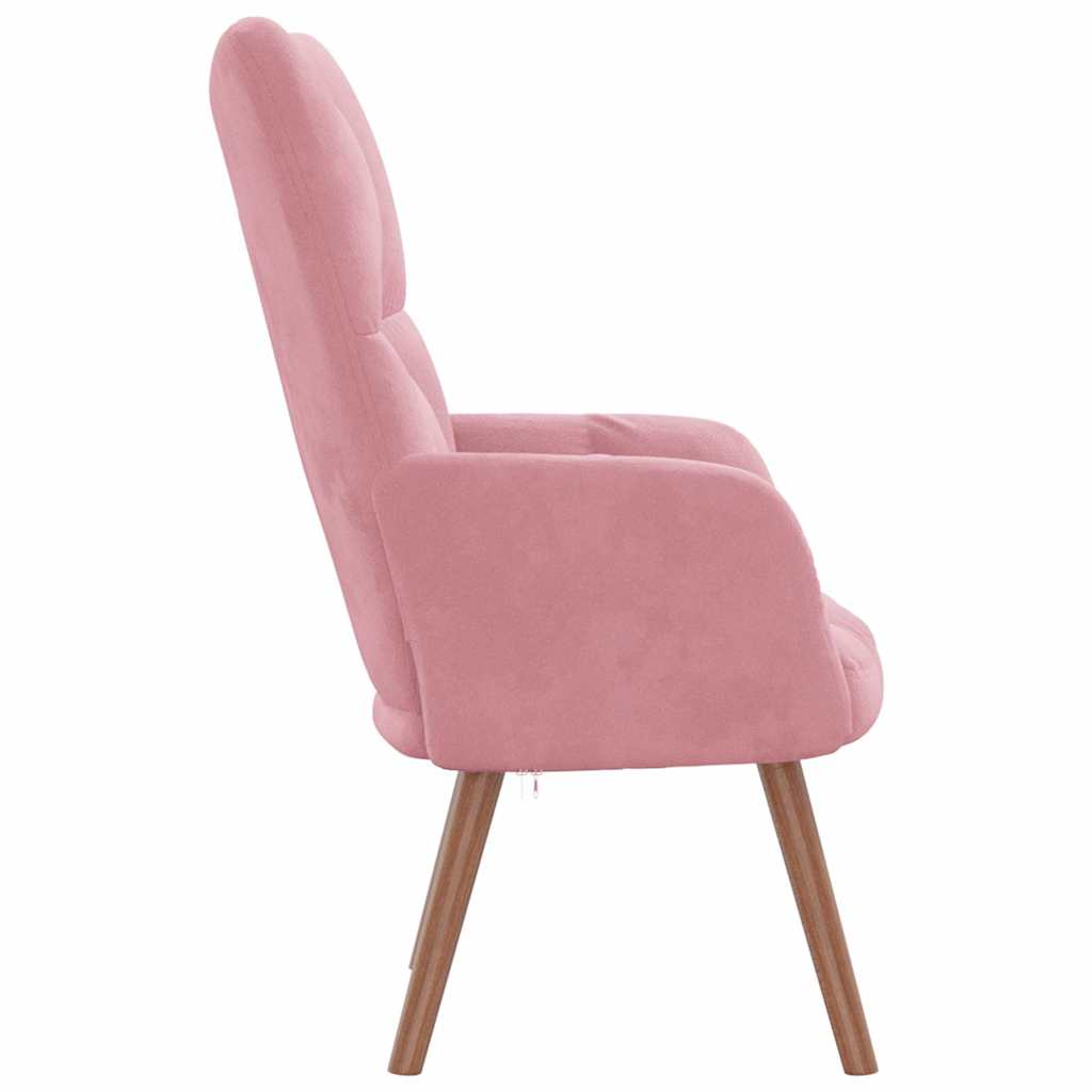 Chaise de relaxation Rose Velours - XIOS