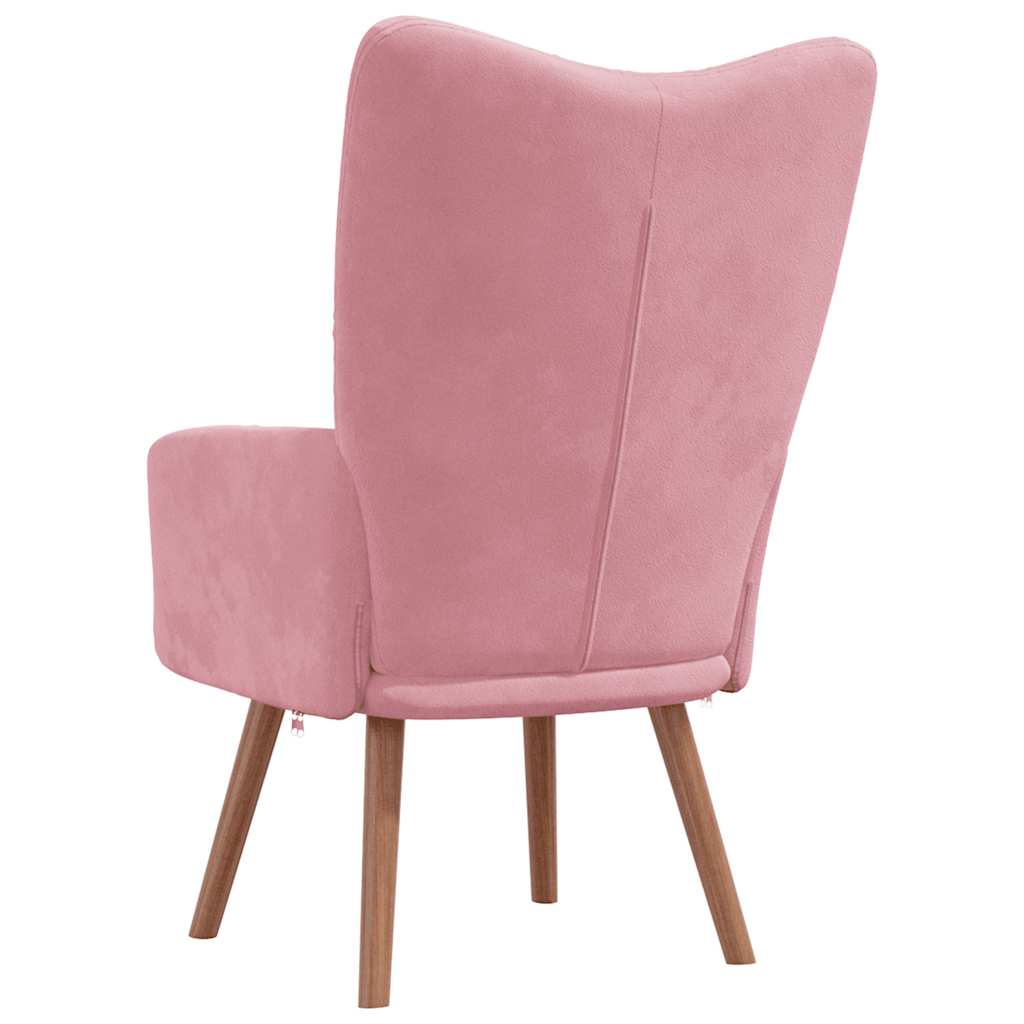 Chaise de relaxation Rose Velours - XIOS