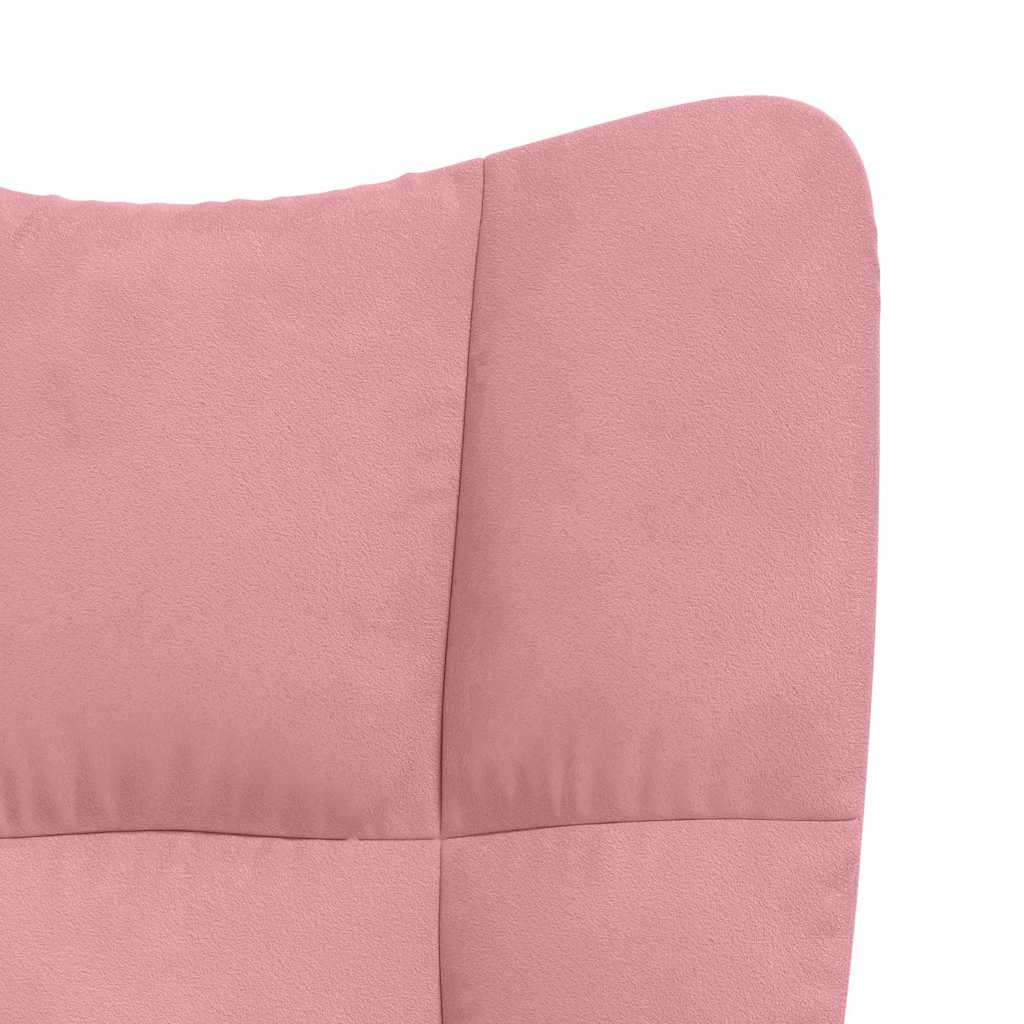 Chaise de relaxation Rose Velours - XIOS