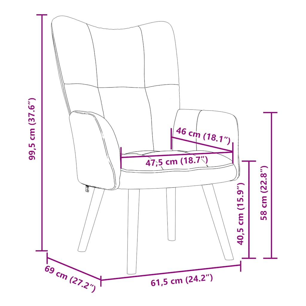 Chaise de relaxation Rouge bordeaux Velours - XIOS