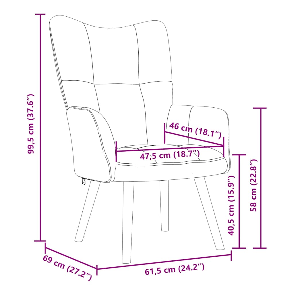 Chaise de relaxation Rouge bordeaux Velours - XIOS