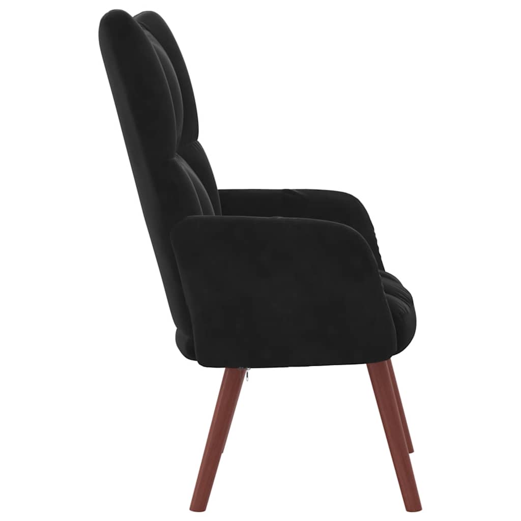 Chaise de relaxation Noir Velours - XIOS