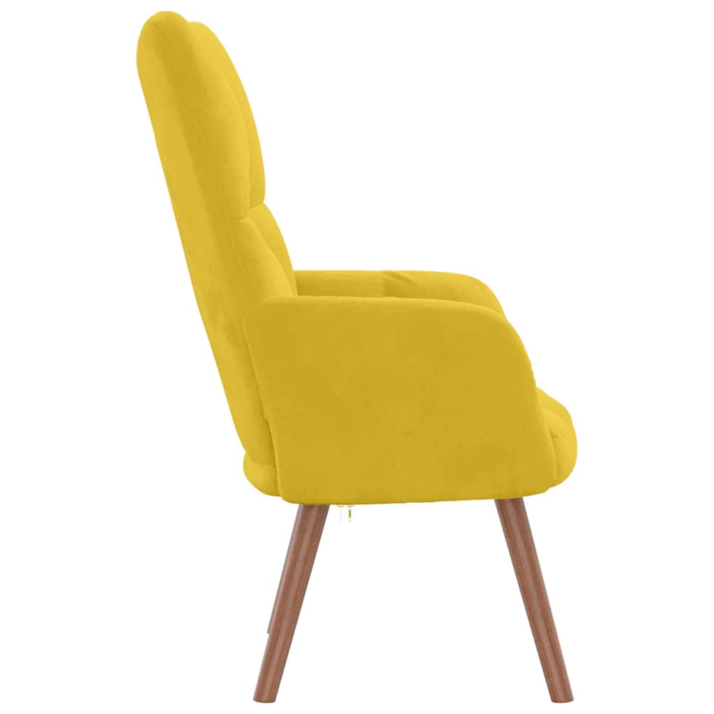 Chaise de relaxation Jaune moutarde Velours - XIOS