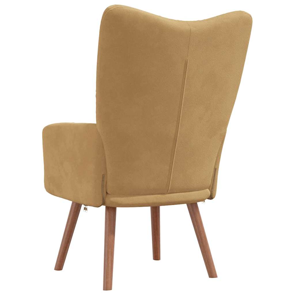 Chaise de relaxation Marron Velours - XIOS