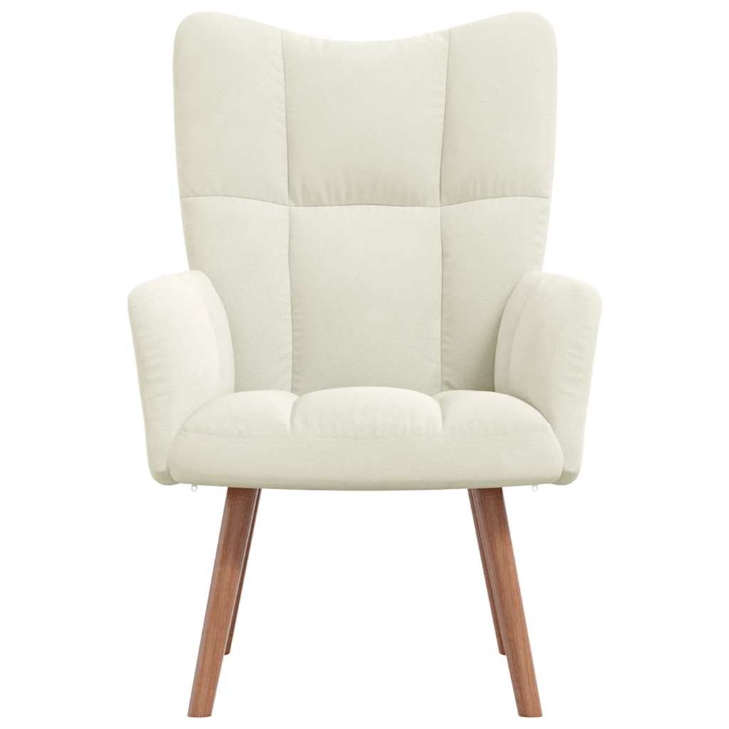 Chaise de relaxation Blanc crème Velours - XIOS