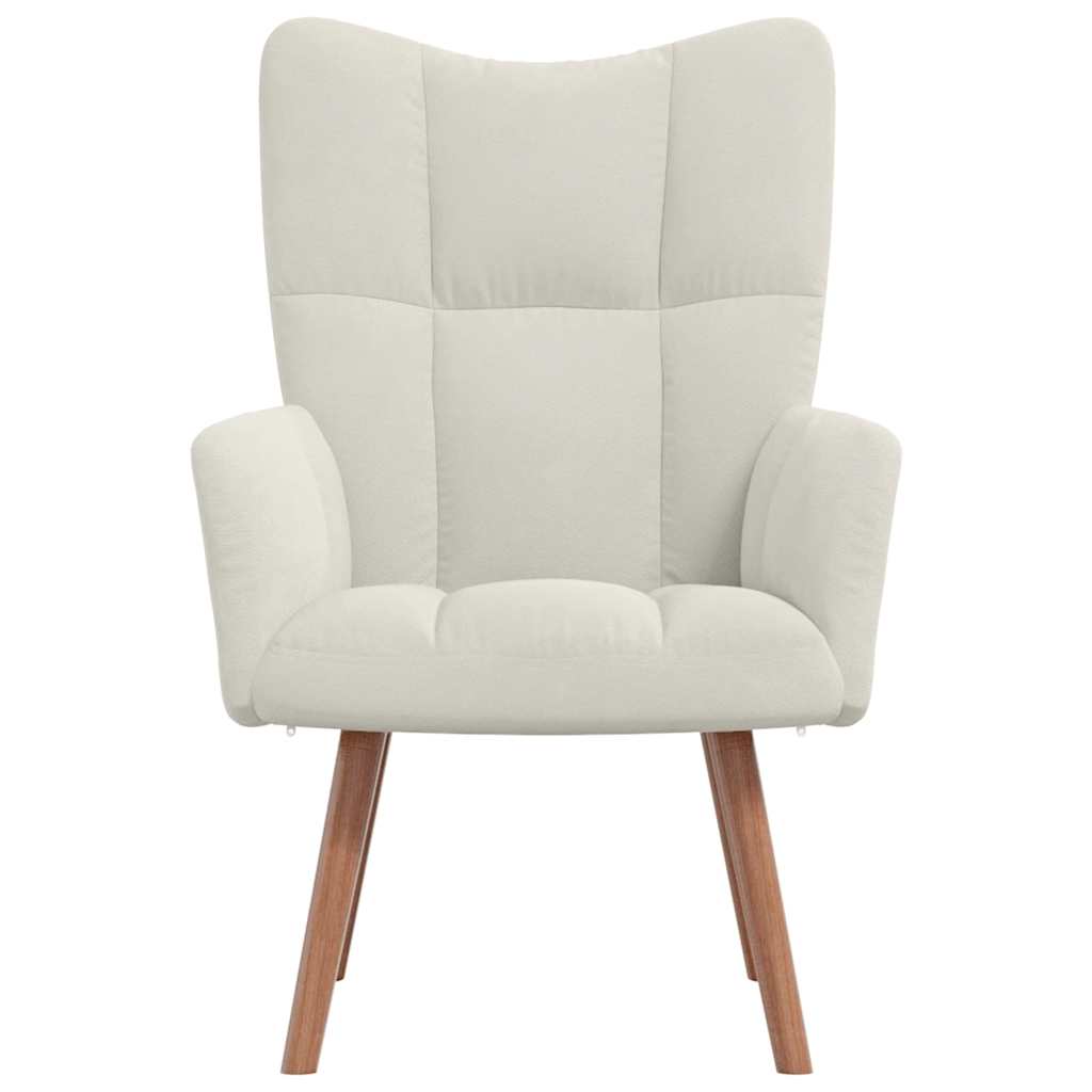 Chaise de relaxation Blanc crème Velours - XIOS