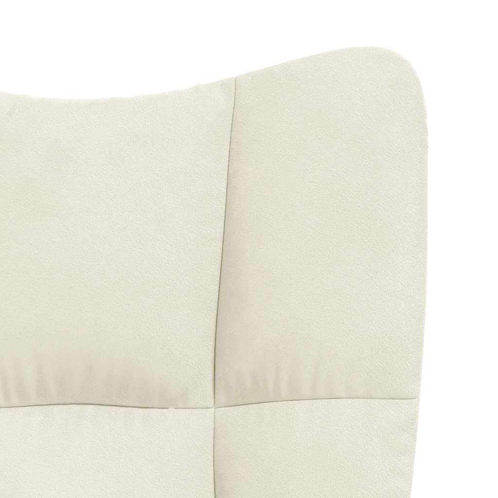 Chaise de relaxation Blanc crème Velours - XIOS