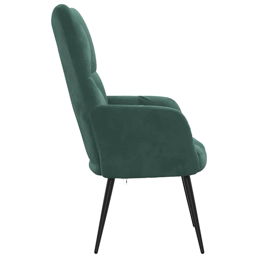 Chaise de relaxation Vert foncé Velours - XIOS