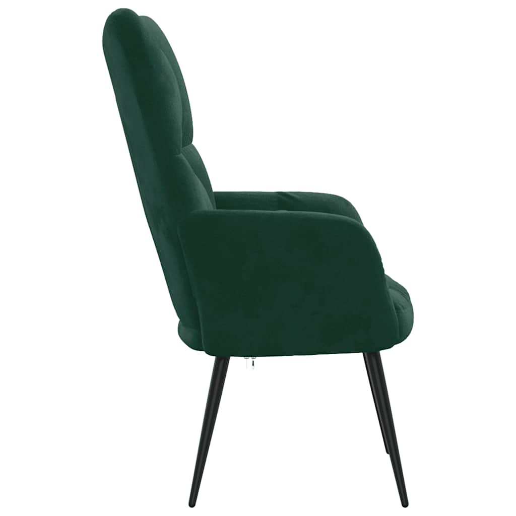 Chaise de relaxation Vert foncé Velours - XIOS