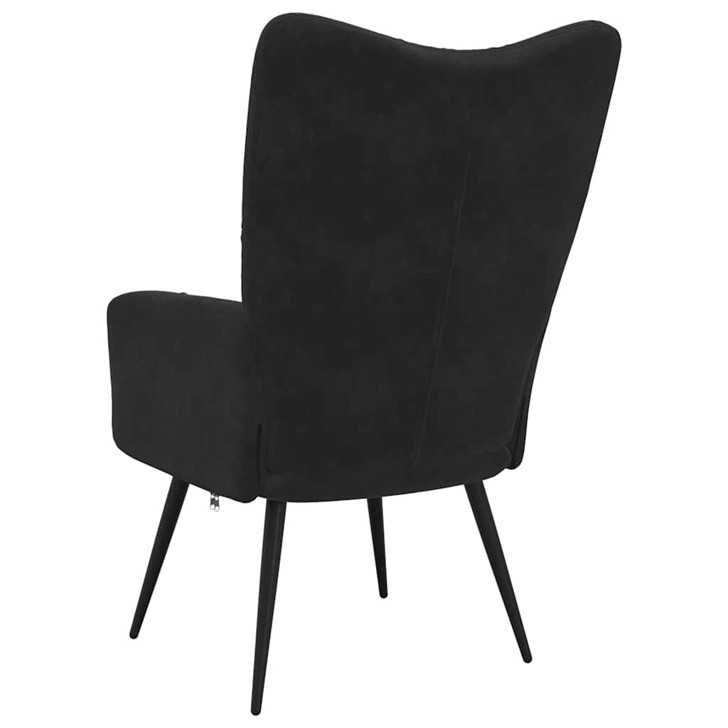 Chaise de relaxation Noir Velours - XIOS