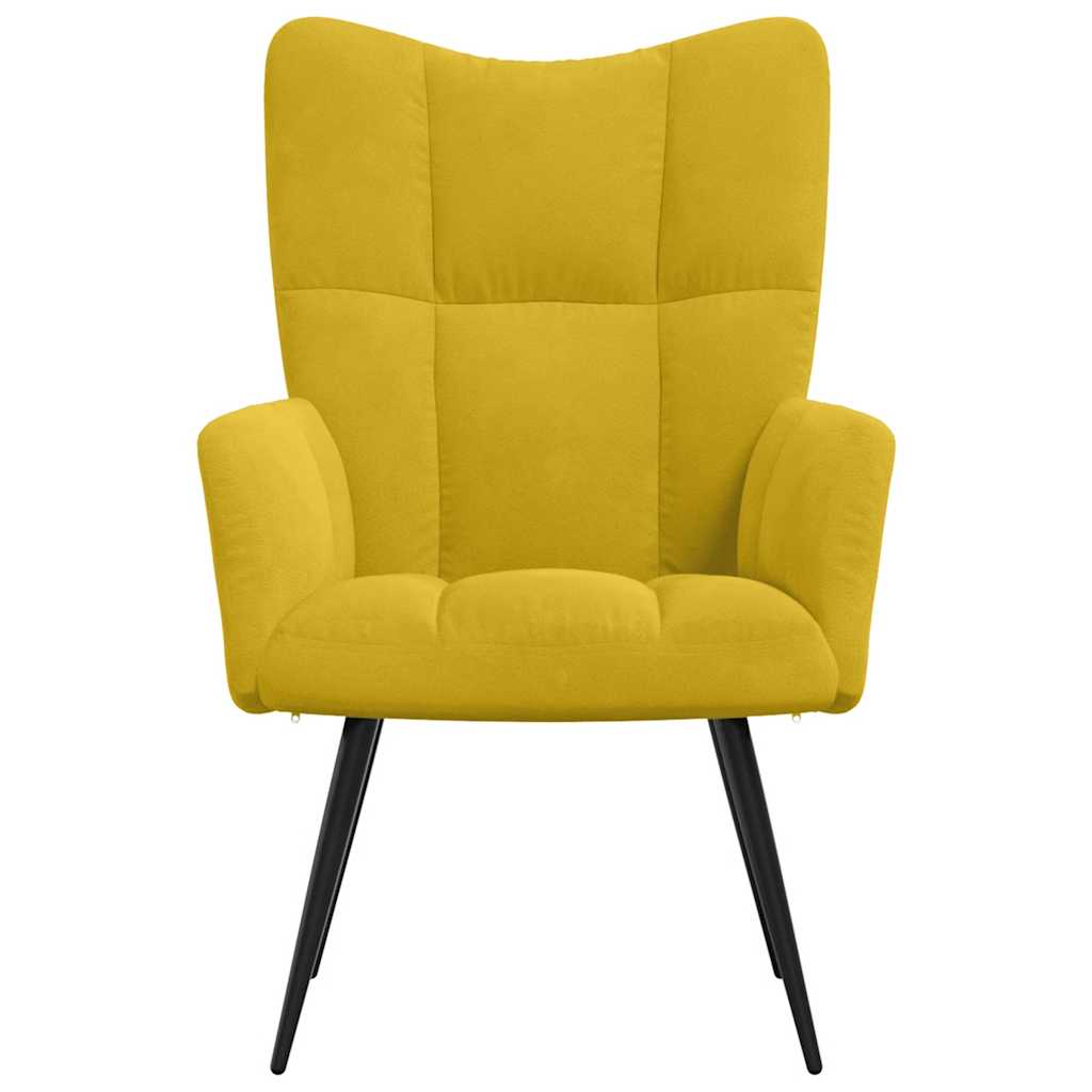 Chaise de relaxation Jaune moutarde Velours - XIOS