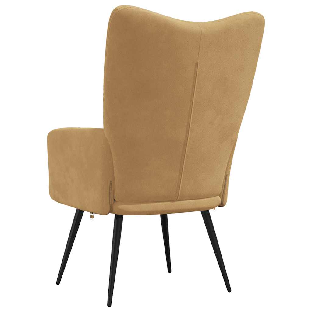 Chaise de relaxation Marron Velours - XIOS