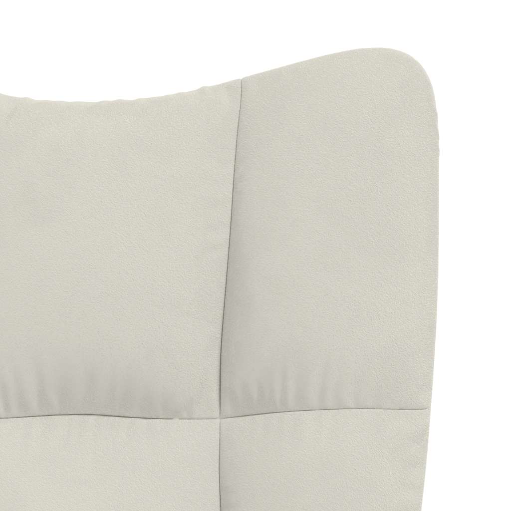 Chaise de relaxation Blanc crème Velours - XIOS