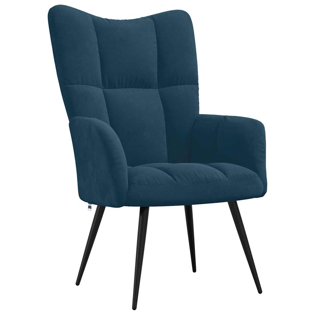 Chaise de relaxation Bleu Velours - XIOS