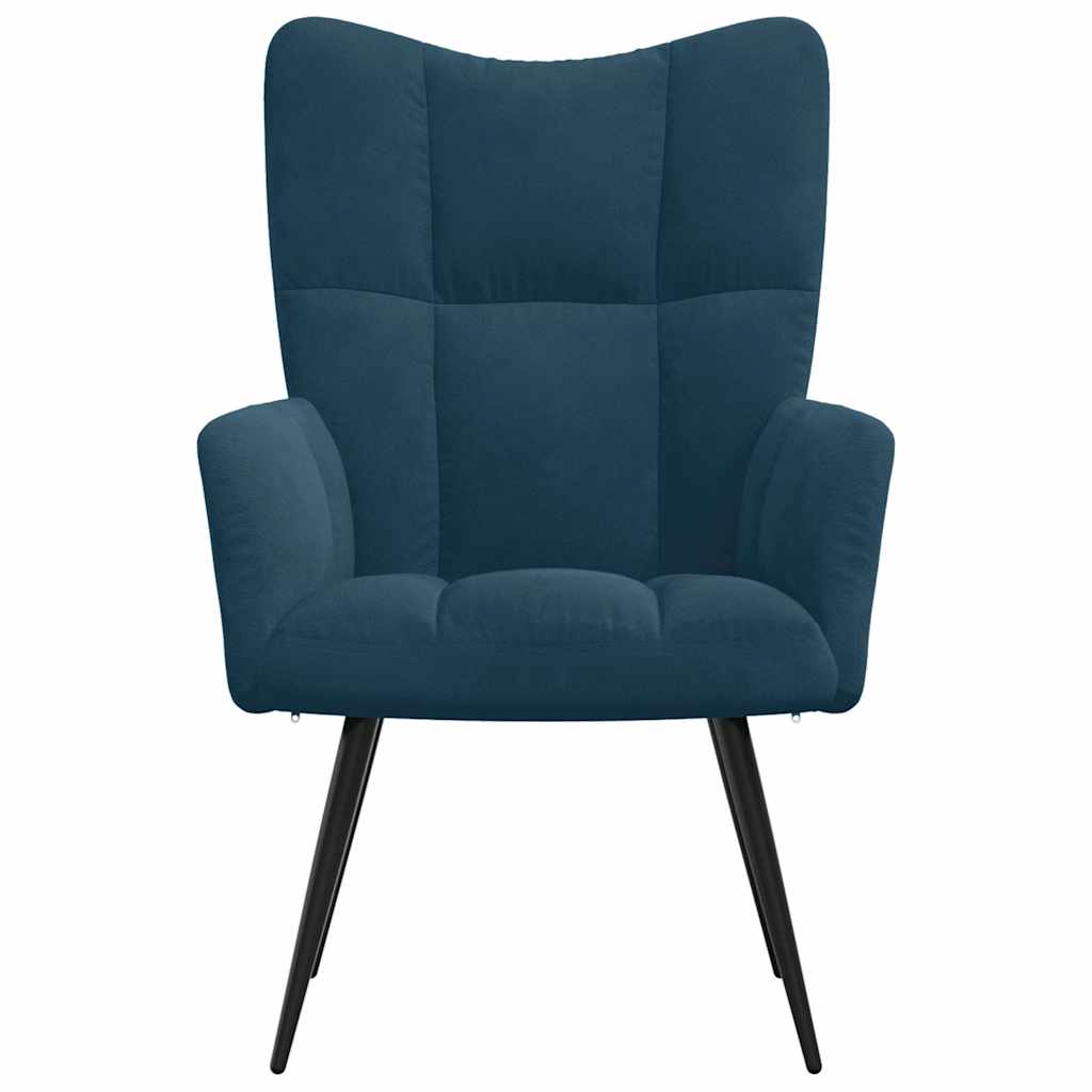 Chaise de relaxation Bleu Velours - XIOS