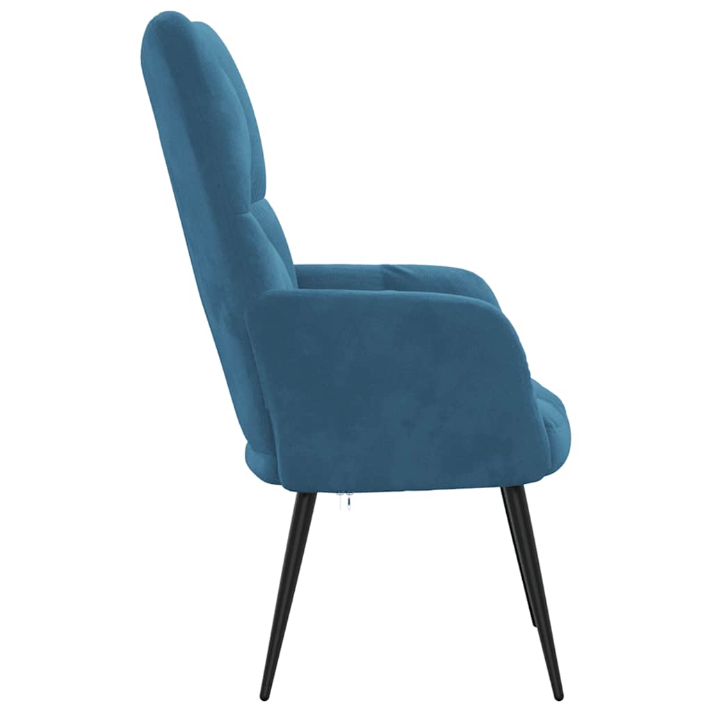 Chaise de relaxation Bleu Velours - XIOS