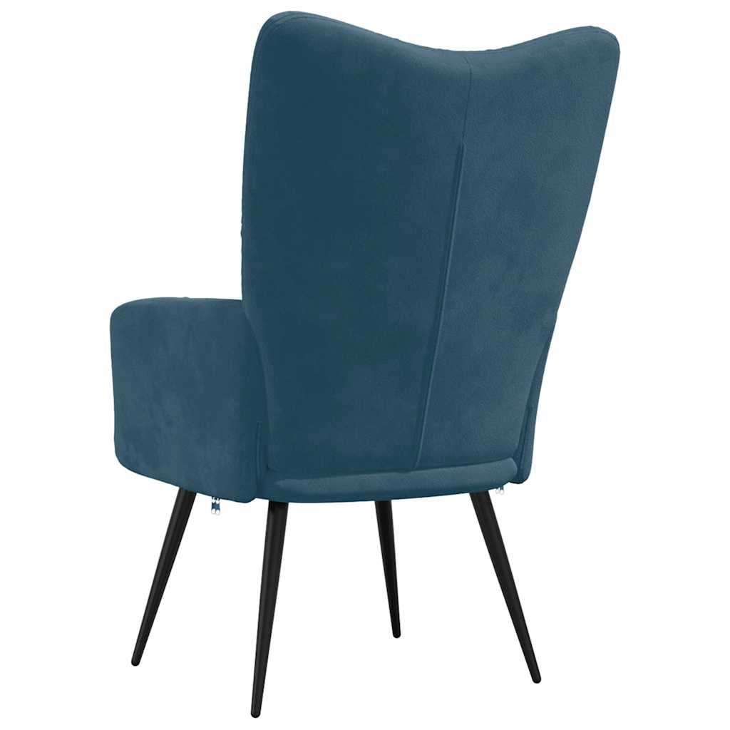 Chaise de relaxation Bleu Velours - XIOS