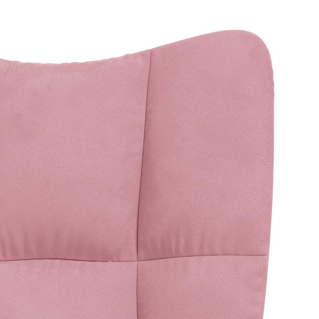 Chaise de relaxation Rose Velours - XIOS