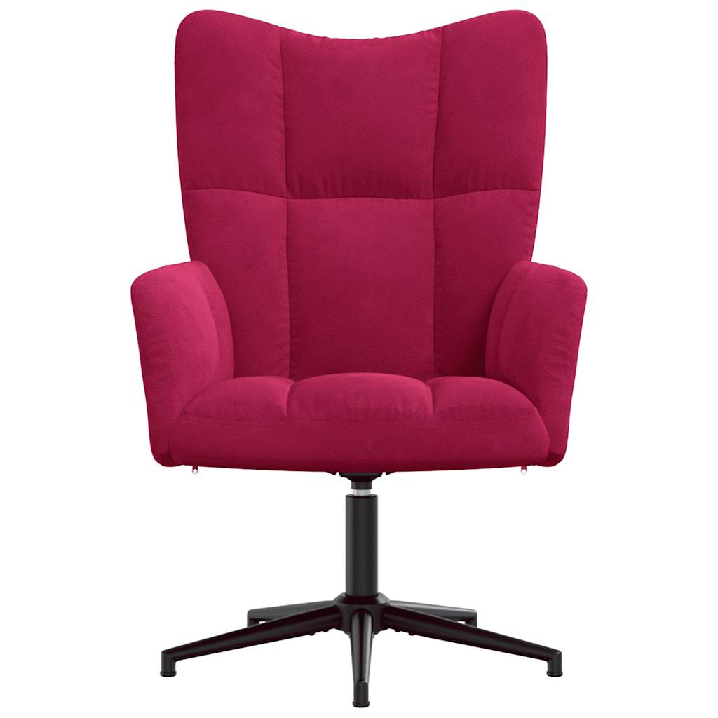 Chaise de relaxation Rouge bordeaux Velours - XIOS