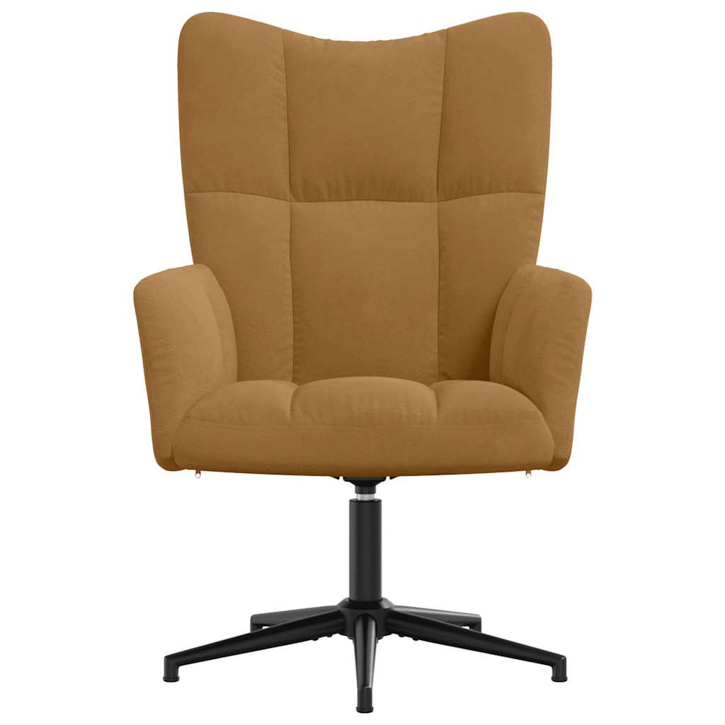 Chaise de relaxation Marron Velours