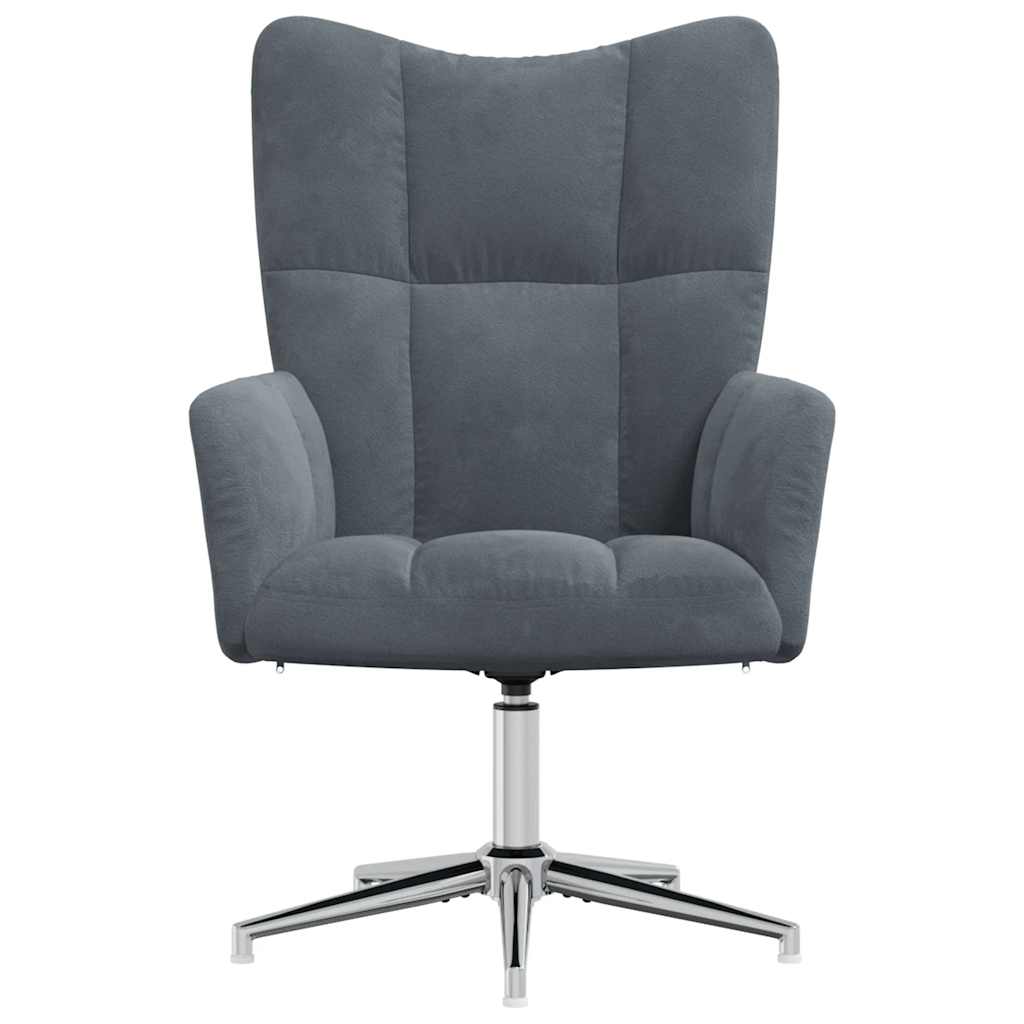 Chaise de relaxation Gris foncé Velours - XIOS