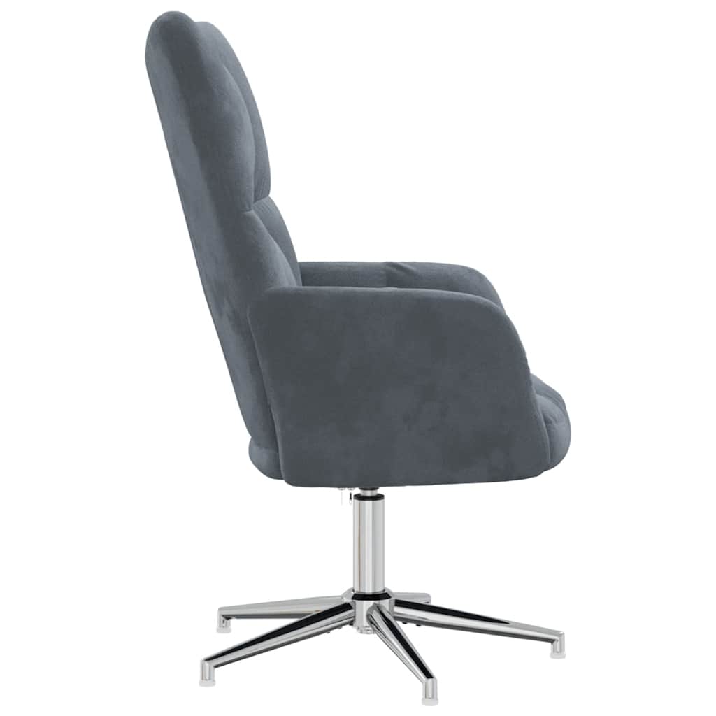 Chaise de relaxation Gris foncé Velours - XIOS