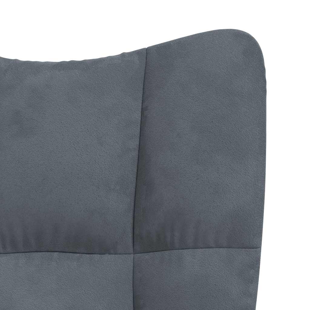 Chaise de relaxation Gris foncé Velours - XIOS
