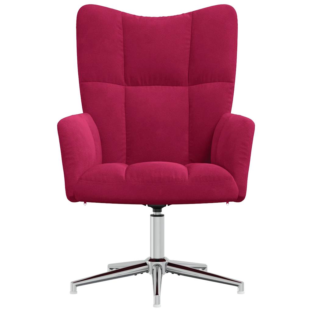 Chaise de relaxation Rouge bordeaux Velours