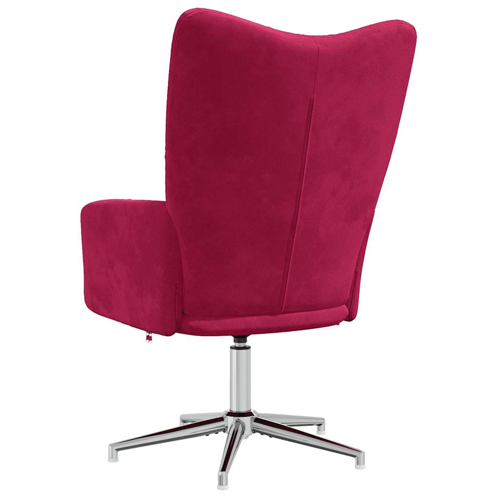 Chaise de relaxation Rouge bordeaux Velours