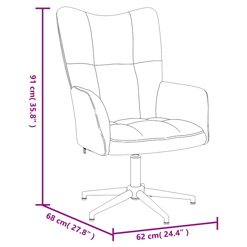 Chaise de relaxation Noir Velours - XIOS