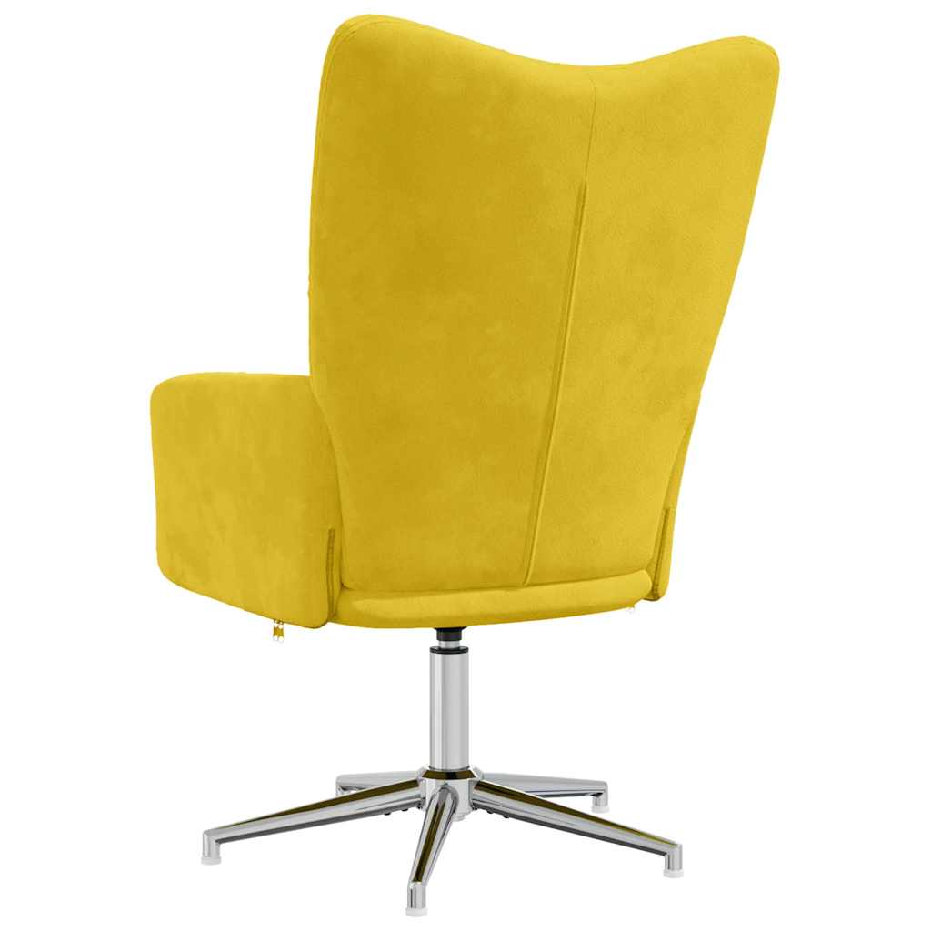 Chaise de relaxation Jaune moutarde Velours - XIOS