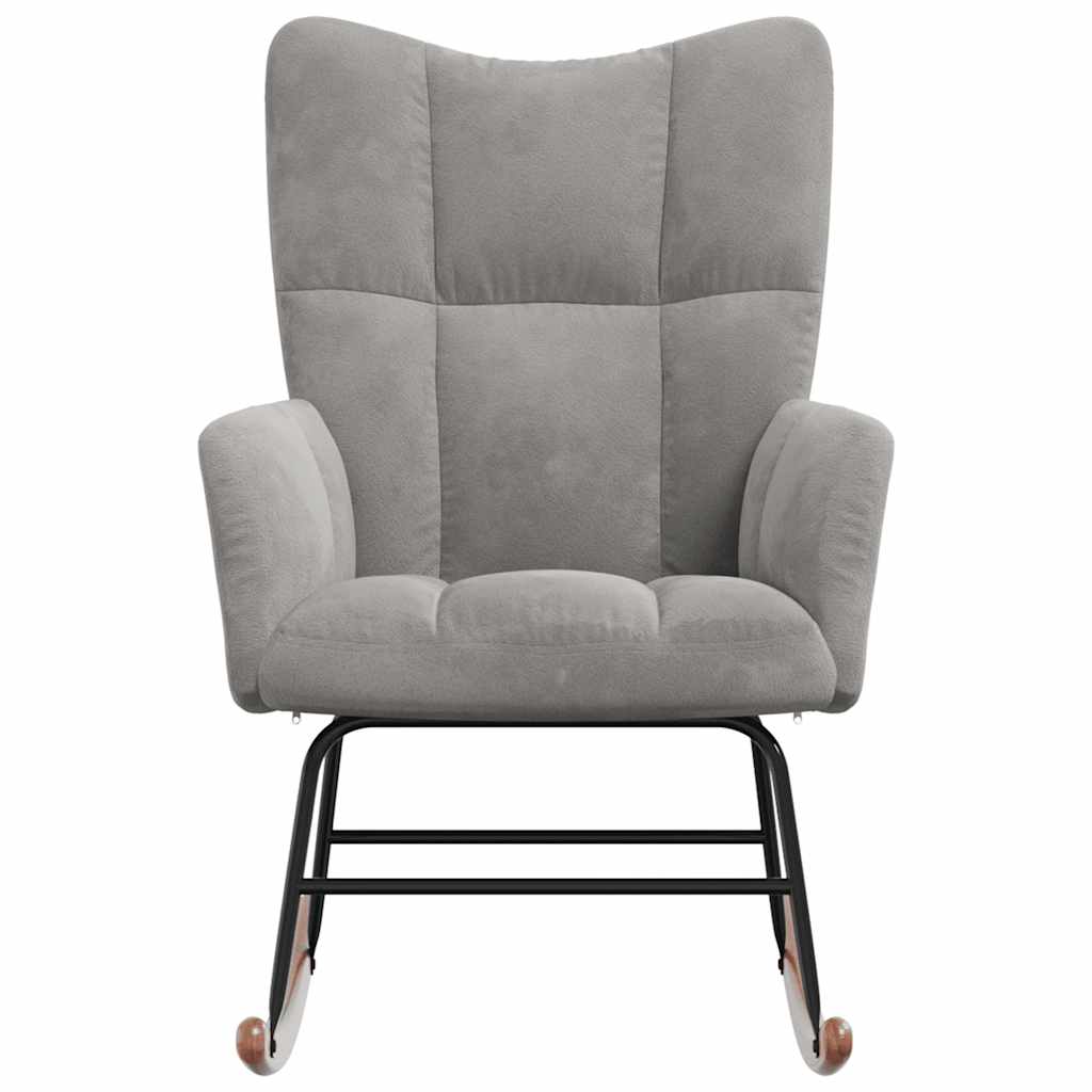Chaise à bascule Gris clair Velours