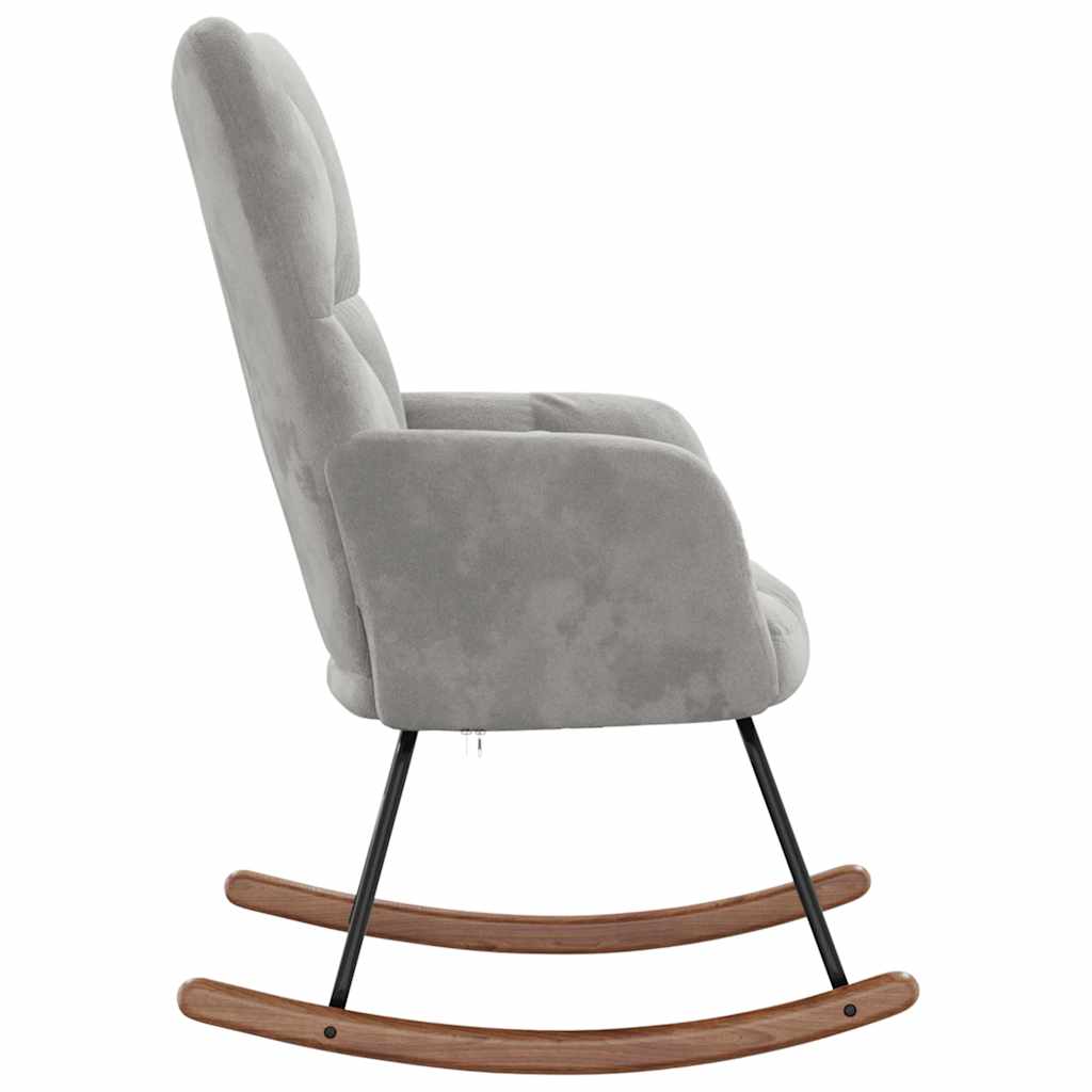Chaise à bascule Gris clair Velours