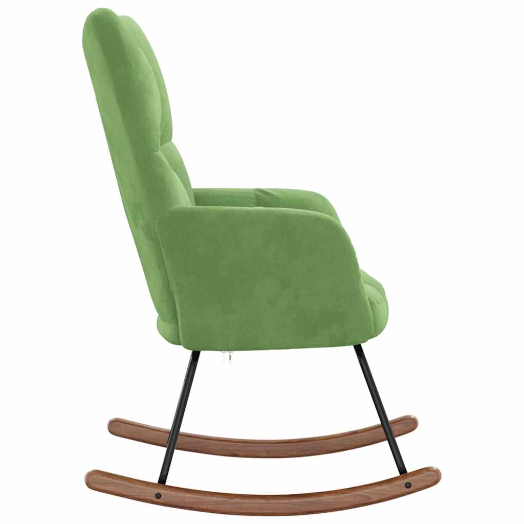 Chaise à bascule Vert clair Velours - XIOS
