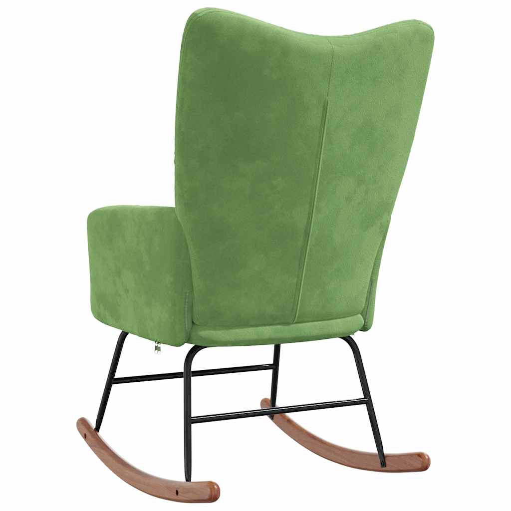 Chaise à bascule Vert clair Velours - XIOS