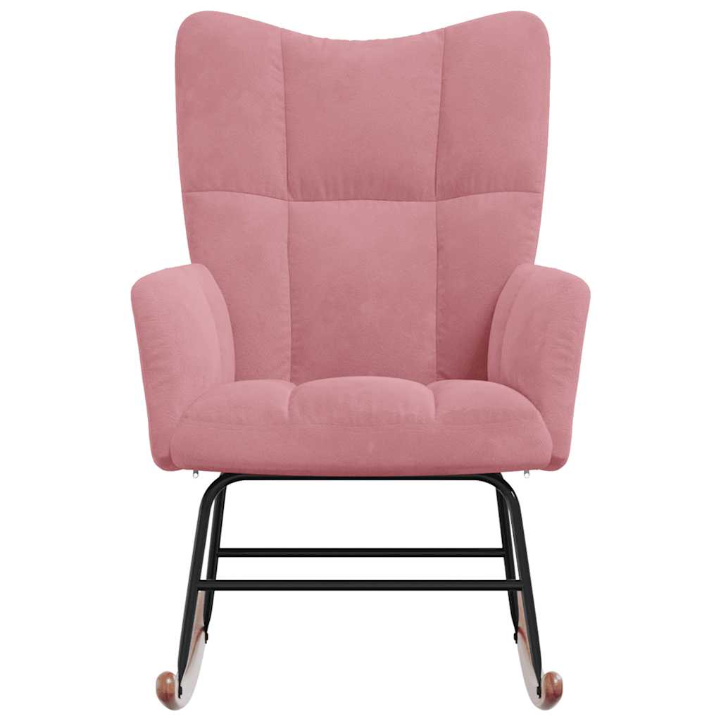 Chaise à bascule Rose Velours - XIOS