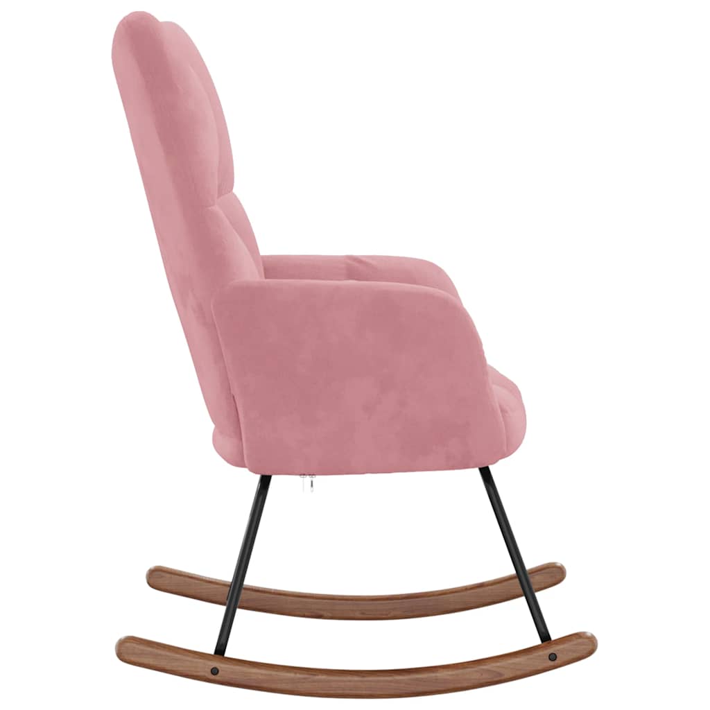 Chaise à bascule Rose Velours - XIOS